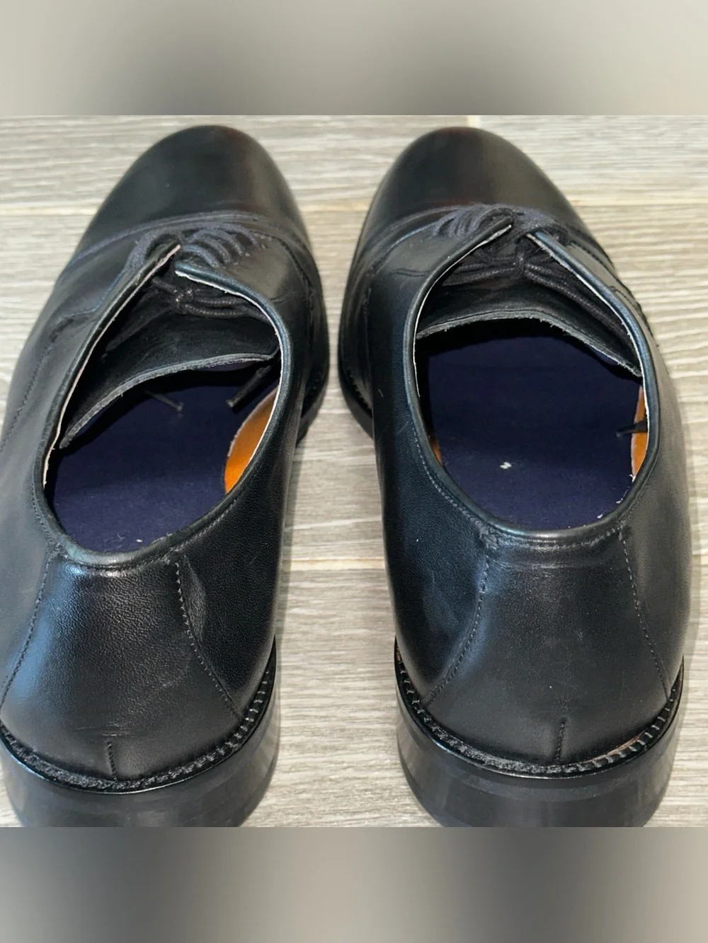 Cole Haan Lenox Hill Dress Cap Toe Oxfords Men’s 10 Black Leather Derby Shoes